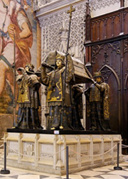 The catafalque tomb in Seville Cathedral 